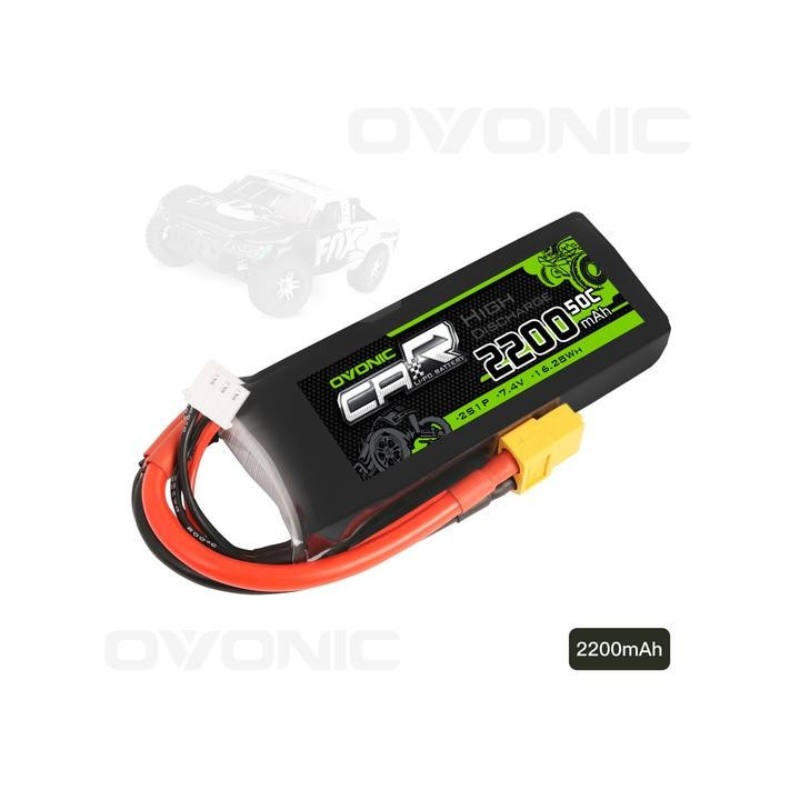 Batería tipo LiPo 7.4V 2200mAh 50C 2S OVONIC