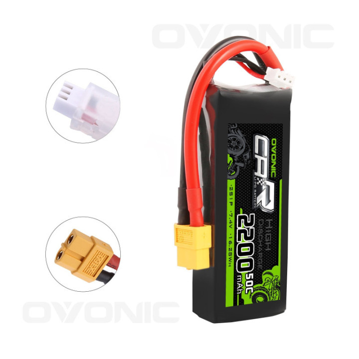 Batería tipo LiPo 7.4V 2200mAh 50C 2S OVONIC