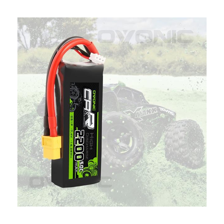 Batería tipo LiPo 7.4V 2200mAh 50C 2S OVONIC