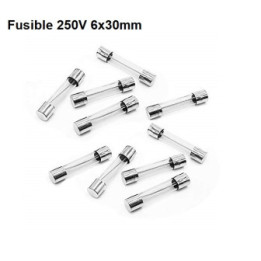 Fusible de Vidrio 0.5-20A 250V 6x30mm