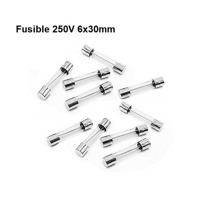 Fusible de Vidrio 0.5-20A 250V 6x30mm