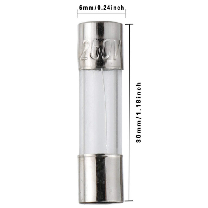 Fusible de Vidrio 0.5-20A 250V 6x30mm