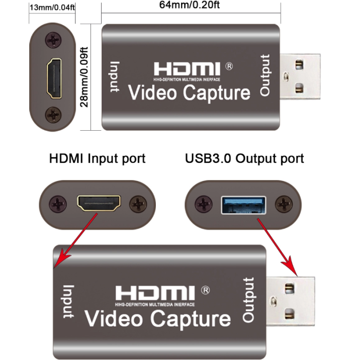 Capturadora de Video Stick USB 3.0 1080P
