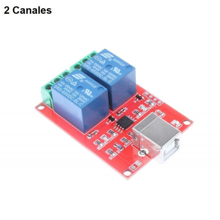 Modulo Rele USB 5V 10A 2 - 8 Canales