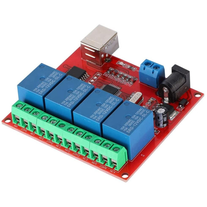 Modulo Rele USB 12V 10A 4 - 8 Canales