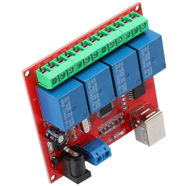 Modulo Rele USB 12V 10A 4 - 8 Canales
