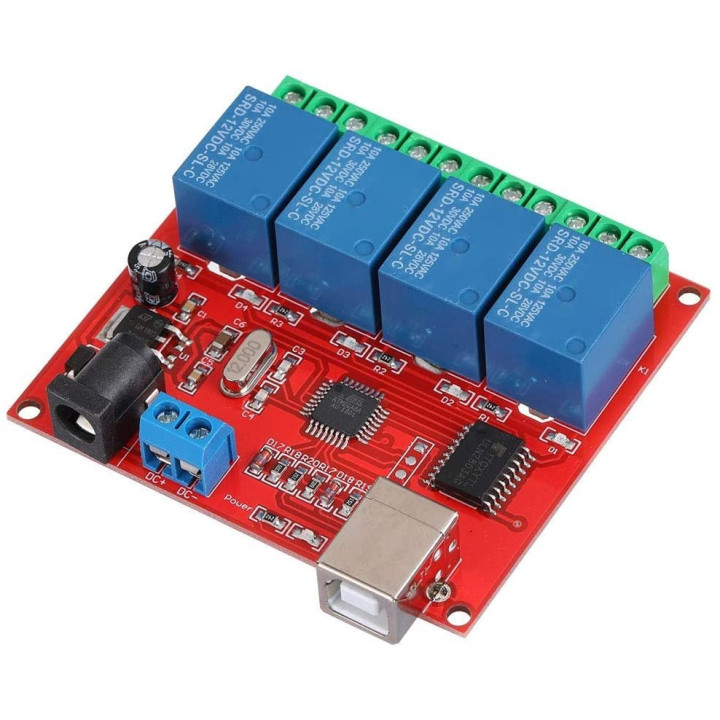 Modulo Rele USB 12V 10A 4 - 8 Canales