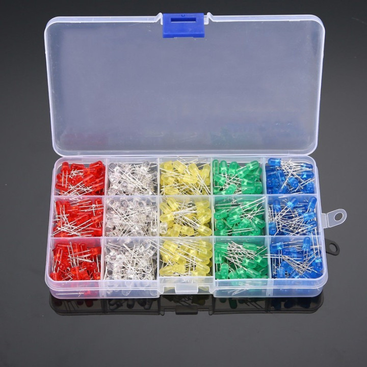 Caja de diodos LED 500 piezas 5mm