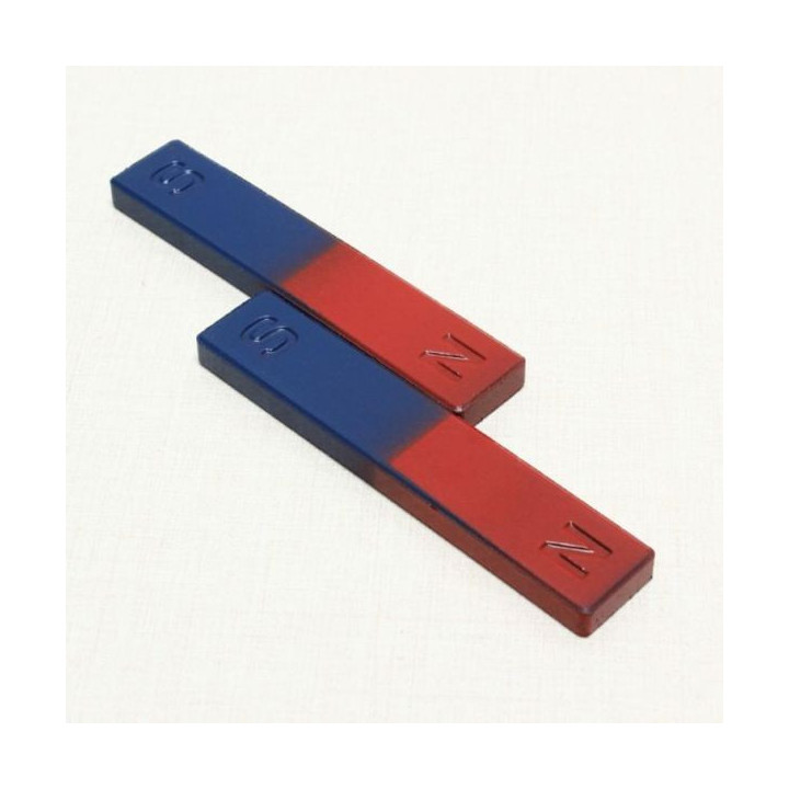 Iman de Ferrita Barra - Dona- U con Polos N-S (2U) para Experimentos