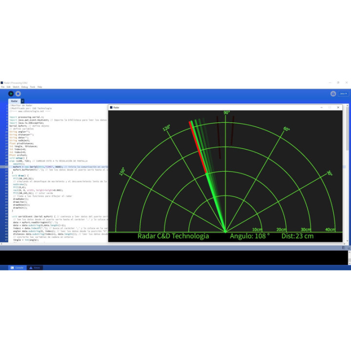 Proyecto Educativo Radar Ultrasonico con Monitor OLED 0.96" (DIY)