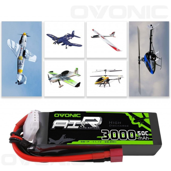 Bateria Tipo LiPo recargable 11.1V 35C/50C 3S OVONIC