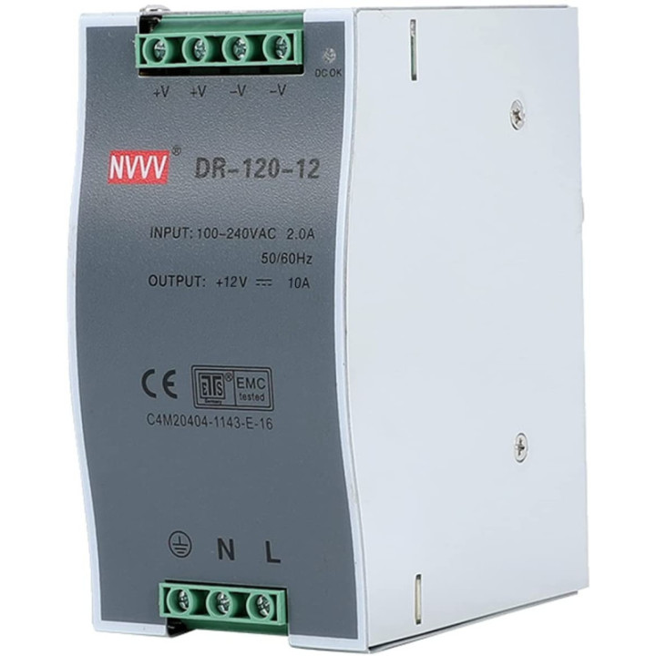 Fuente de Energia para Riel DIN 12V 10A