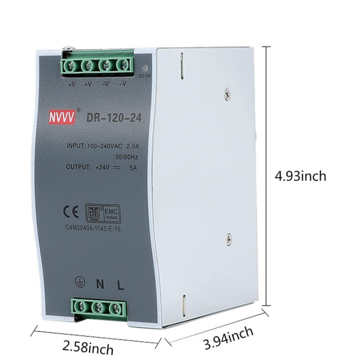 Fuente de Energia para Riel DIN 12V 10A