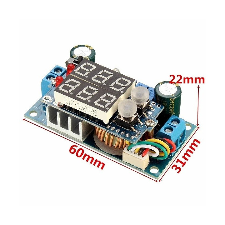 Controlador de carga solar MPPT DC-DC de 6-36V a 1.25-32V 5A