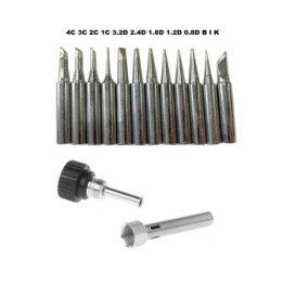 Puntas para Cautín 900M-T con Adaptador y Calentador 12 PCS