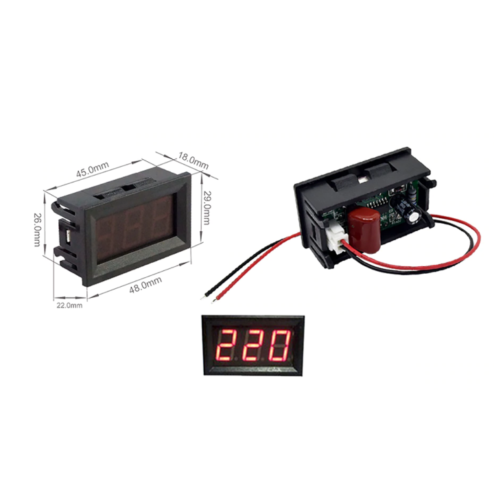 Medidor de Voltaje AC 30-500V