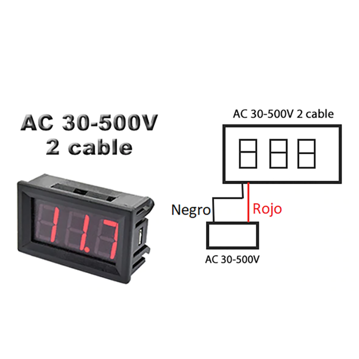 Medidor de Voltaje AC 30-500V