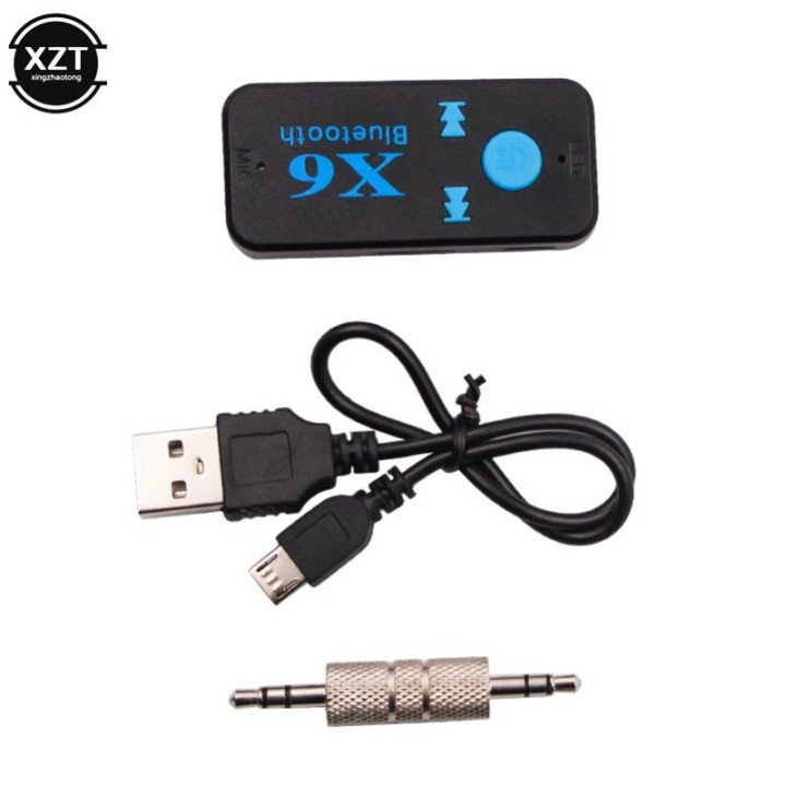 Adaptador Bluetooth Auxiliar 3.5mm X6 con Lector TF