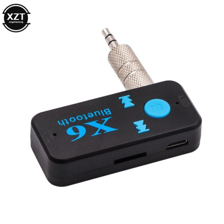 Adaptador Bluetooth Auxiliar 3.5mm X6 con Lector TF