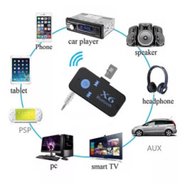 Adaptador Bluetooth Auxiliar 3.5mm X6 con Lector TF