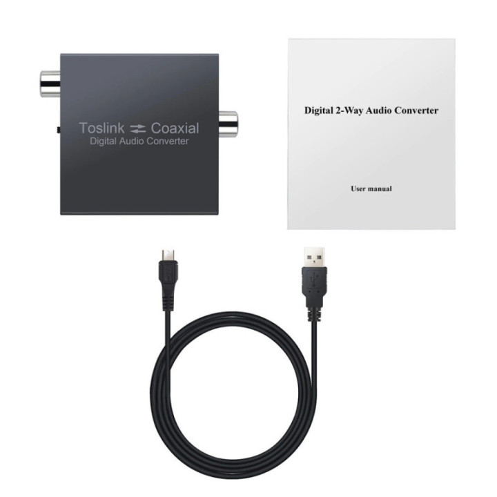 Convertidor de Audio Optico a Coaxial Bidireccional