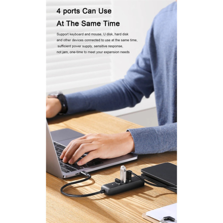 Adaptador HUB de USB-C a USB 3.0 y RJ45 10/100M UGREEN