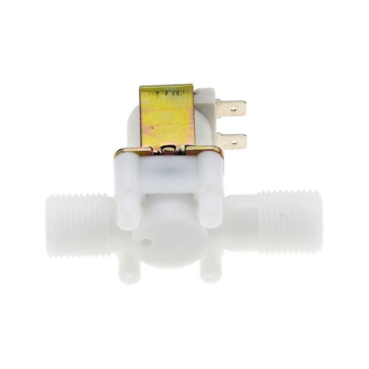 Válvula Electromagnética Solenoide de Plástico 1/2" 12V NC / NO