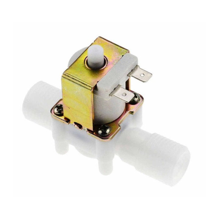 Válvula Electromagnética Solenoide de Plástico 1/2" 12V NC / NO