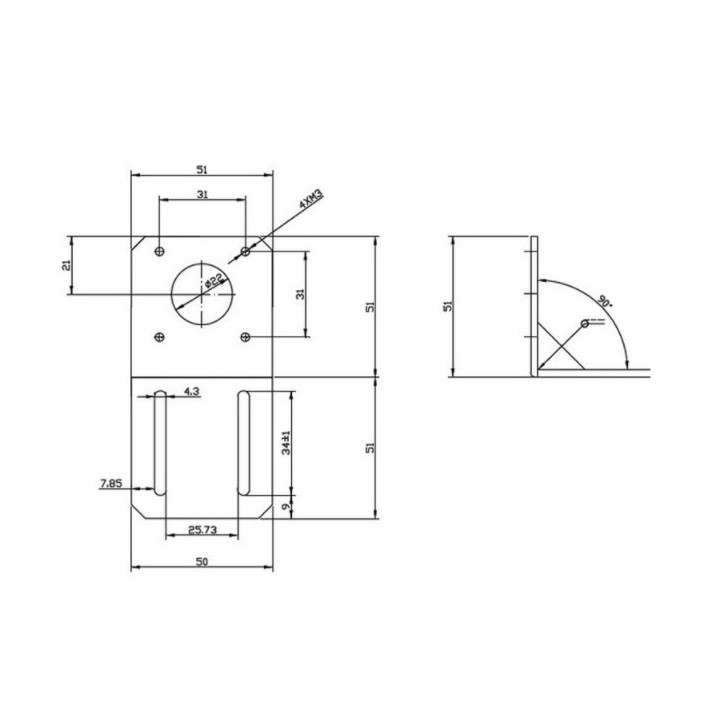 Cabezal alimentador de filamento impresora 3D derecho
