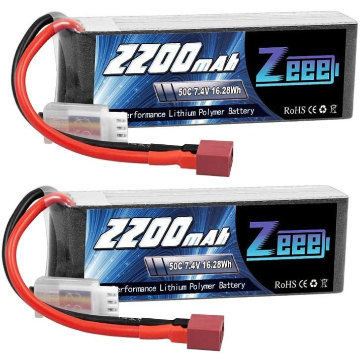 Bateria Tipo Lipo recargable Zeee 7.4V 2S 2200 MAH 50C