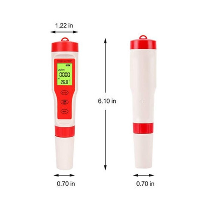 Medidor Digital de PH/EC/TDS/Temperatura 4 en 1 EZ-9908