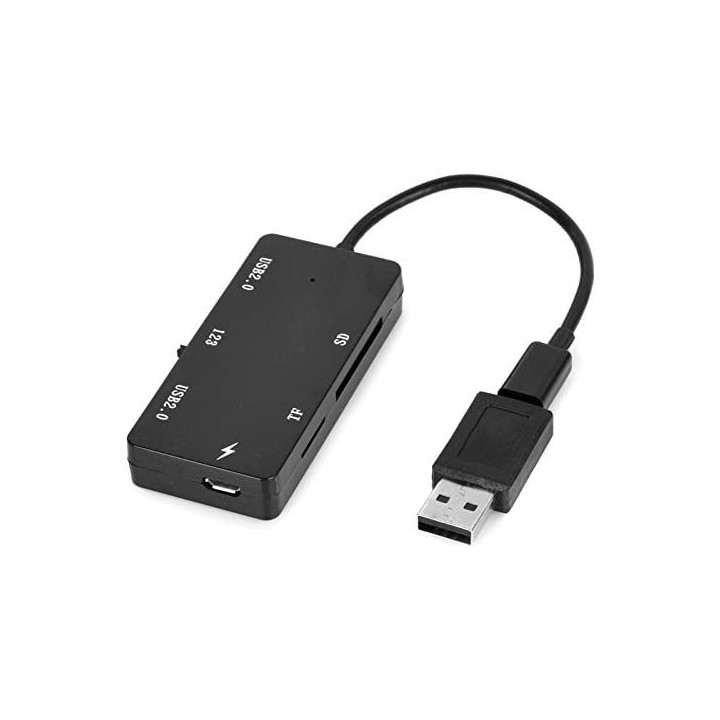 Lector de Tarjetas TF/SD y HUB USB 2.0 OTG Micro USB