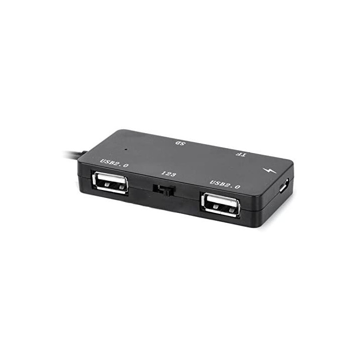 Lector de Tarjetas TF/SD y HUB USB 2.0 OTG Micro USB