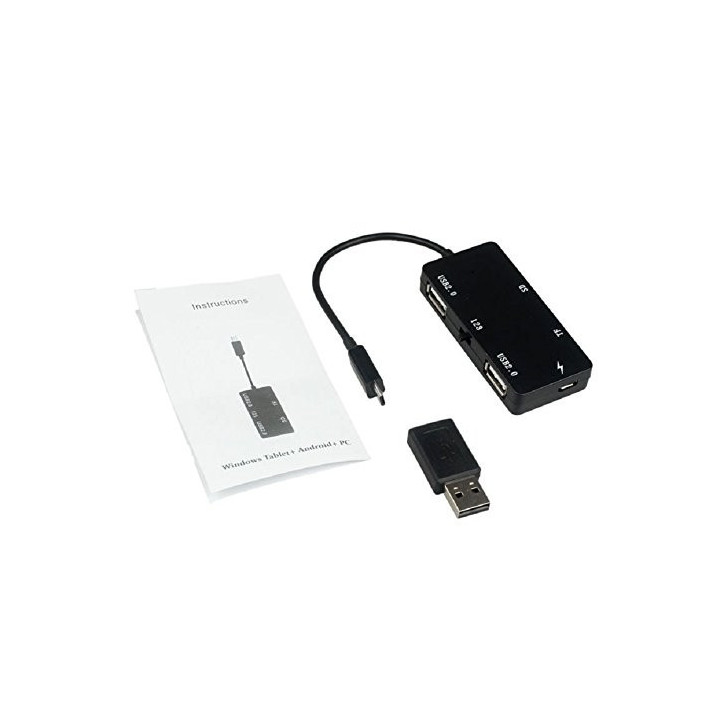 Lector de Tarjetas TF/SD y HUB USB 2.0 OTG Micro USB