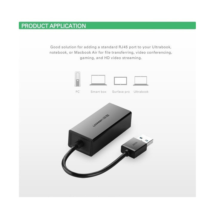 Adaptador de Red USB 2.0 a RJ45 100Mbps UGREEN