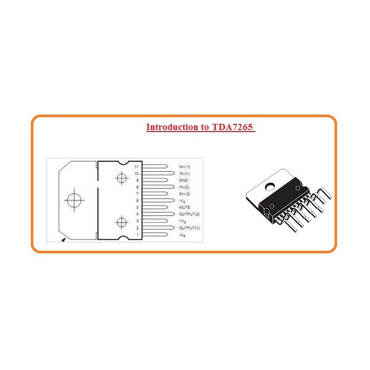 Amplificador de Audio TDA7265 25W+25W 2CH