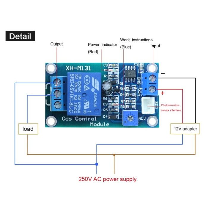 Modulo Interruptor de Resistencia Fotosensible XH-M131