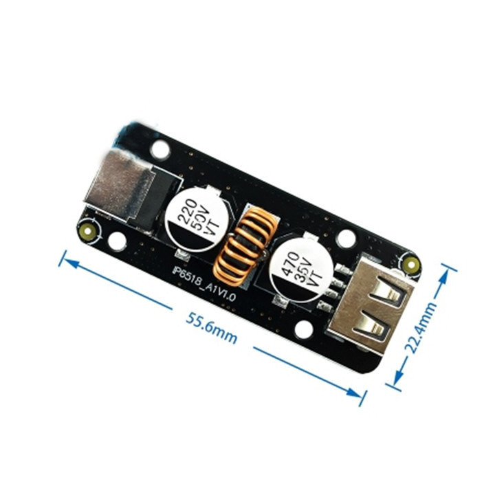 Modulo de Carga Rapida de Protocolo IP6518 BC1.2PD QC3.0 USB-A/USB-C