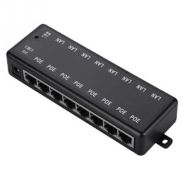 Adaptador HUB POE Pasivo RJ45 8 Puertos 12-48VDC