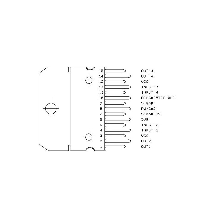 Amplificador de Audio CD7379CZ 2 x 38W (ZIP-15)