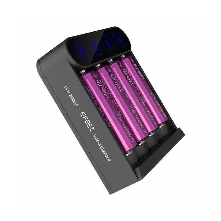 Cargador de Baterias EFEST SLIM K4 4 Espacios