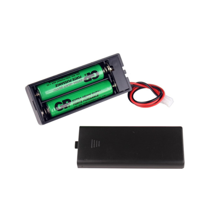 Contenedor de 2 Baterias AAA conector JST con Baterias GP R03 AAA 1.5V