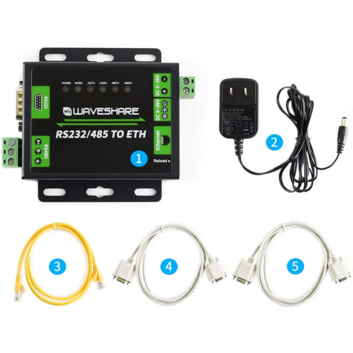 Convertidor de RS232/RS485 a Ethernet