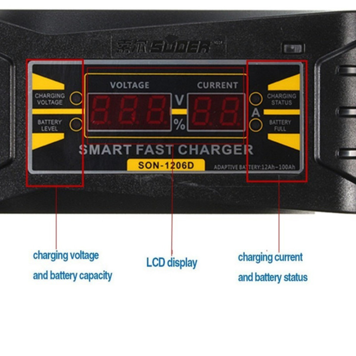 Cargador de Baterias de Acido 12V 6A/10A