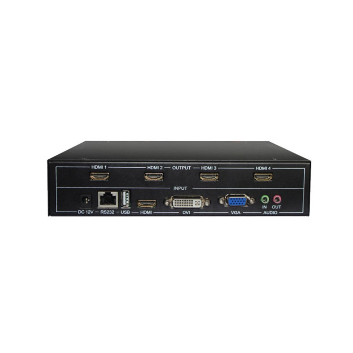 Separador Multipantalla Videowall 1 Entrada x 4 Salidas HDMI/VGA/DVI/RS232/USB