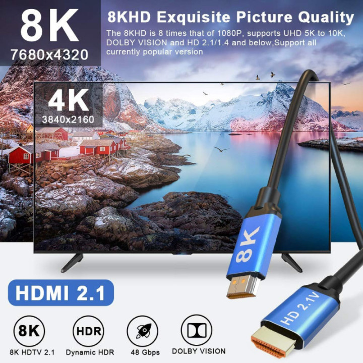 Cable 8K HDMI HD2.1V