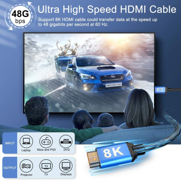 Cable 8K HDMI HD2.1V