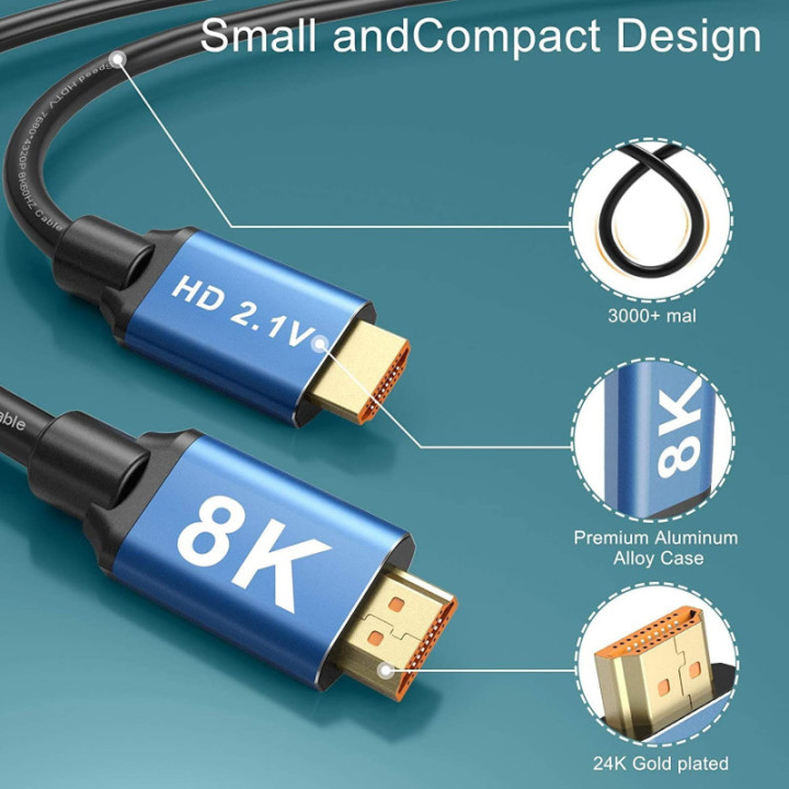 Cable 8K HDMI HD2.1V