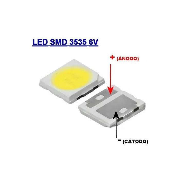 Diodo LED SMD  2835, 3030, 3535 6V Catodo Comun (10 Unidades)