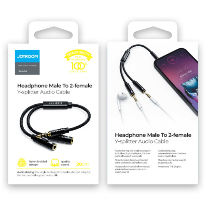 Separador de Audio para 2 Sets de Audifonos